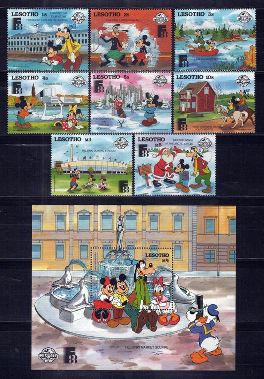 Lesotho 640-649 MNH Disney Mickey & Friends in Finland ZAYIX 0724M0119