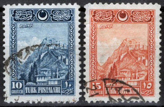 ZAYIX -Turkey 642-643 Used 10g blue 15g deep orange Landmarks 081422S40