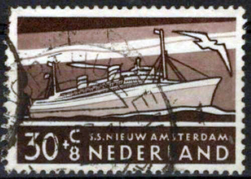 Netherlands B310 Used Ships Freighters Zayix Stamps 0225S0203