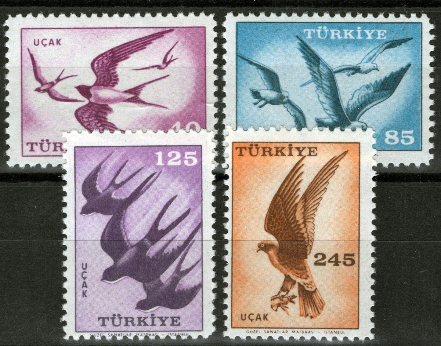 Turkey C31,C33,C35,C38 MNH Air Post Birds Animals ZAYIX 081422S72