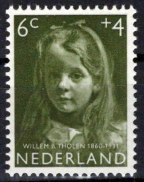 Netherlands B317 MNH William B. Tholen Girl's Portrait Zayix Stamps 0225S0205M