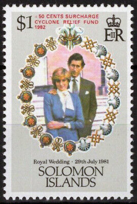 Solomon Islands B1 MNH Semi-Postal Overprint Royalty Wedding ZAYIX 031023S43