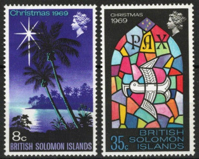 Solomon Islands 202-203 MNH Xmas Stained Glass Star of Bethlehem ZAYIX 031023S27