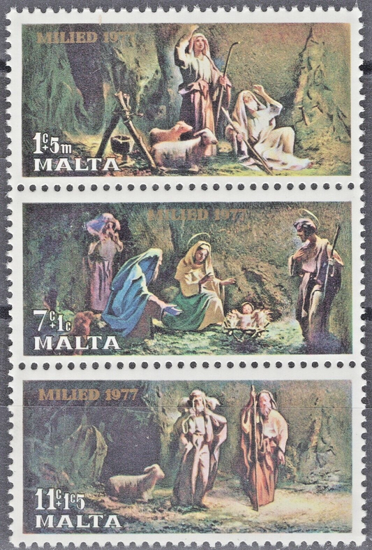 Malta B29a MNH Christmas Nativity Religious Art Triptych ZAYIX 051222S01M