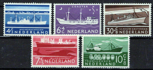 Netherlands B306-B310 MNH Ships Freighters Zayix Stamps 0225S0202M