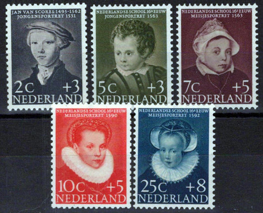 Netherlands B301-B305 MNH Children's Portraits Paintings Zayix Stamps 0225S0199M