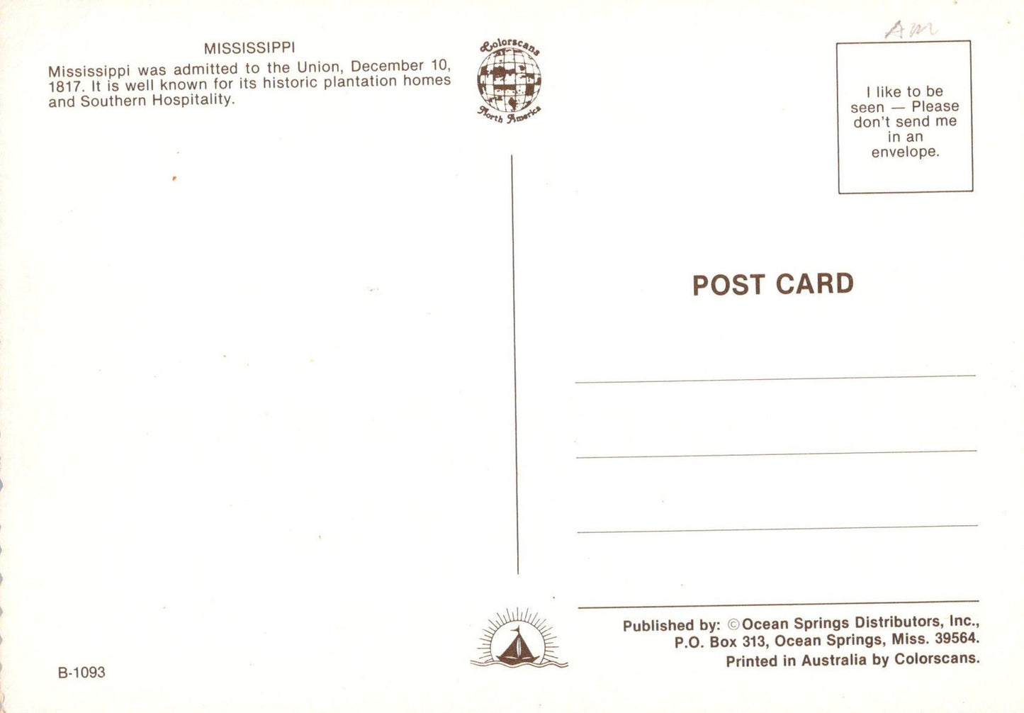 US Maxi Card FDC UA Mississippi Statehood, Bears, Map ZAYIX 0924M0119