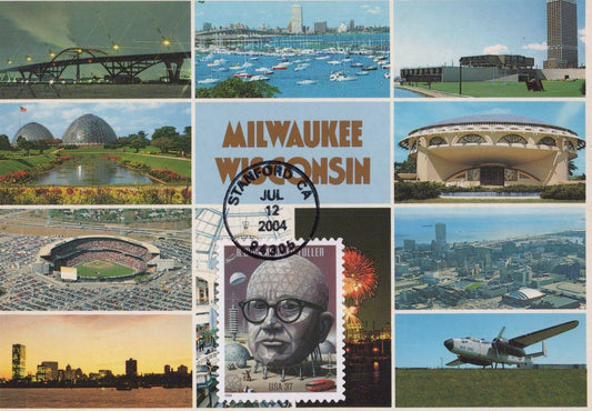 US Maxi Card FDC R. Buckminster Fuller ZAYIX 0924M0505