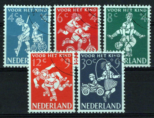 Netherlands B326-B330 Used Semi-Postal Children's Games Zayix Stamps 0225S0214