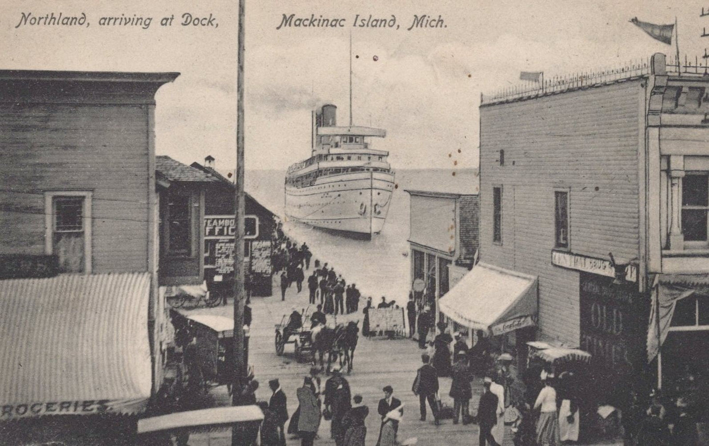 Steamer SS Northland Arriving Mackinac Is. Auxiliary Marks Postal History ZAYIX