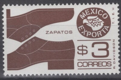 Mexico 1118 MNH Mexico Exporta Men's Shoes Industry ZAYIX 071522S78M