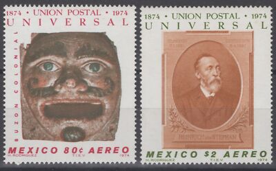 Mexico C437, C438 MNH UPU Engraving Man's Face Mailbox ZAYIX 071522S39M