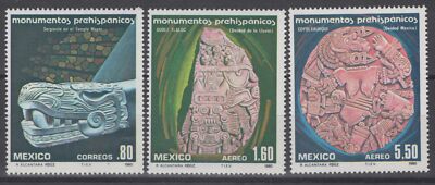 Mexico 1194, C625-C626 MNH Stone Sculptures Art ZAYIX 071522S64M