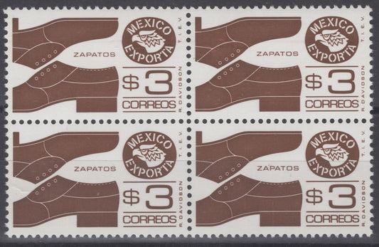 Mexico 1118a MNH Block Perf 11 1/2 x 11 Mexico Exporta ZAYIX 071522S81M