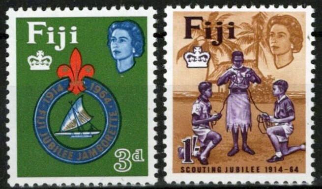 Fiji 206-207 MNH Boy Scouts Badge Scouts India ZAYIX 051023SM07M