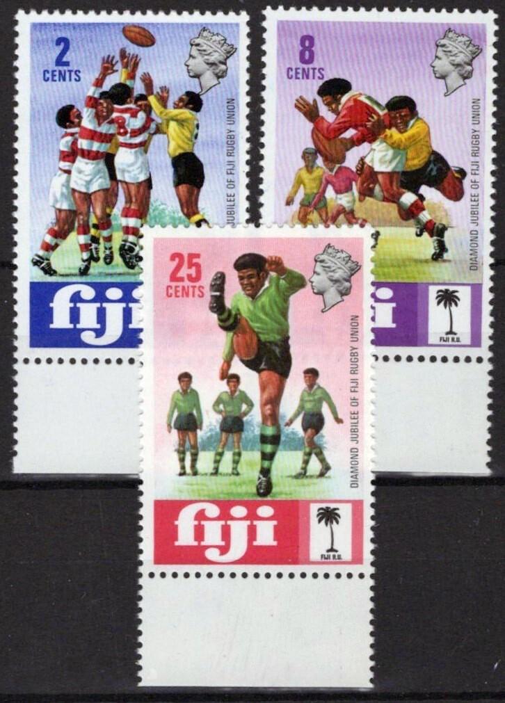 Fiji 330-332 MNH Fiji Rugby Sports Athletes Games ZAYIX 051023SM15