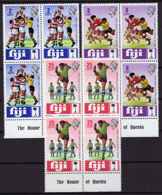 Fiji 330-332 MNH Block Fiji Rugby Sports Athletes Games ZAYIX 051023SM16M