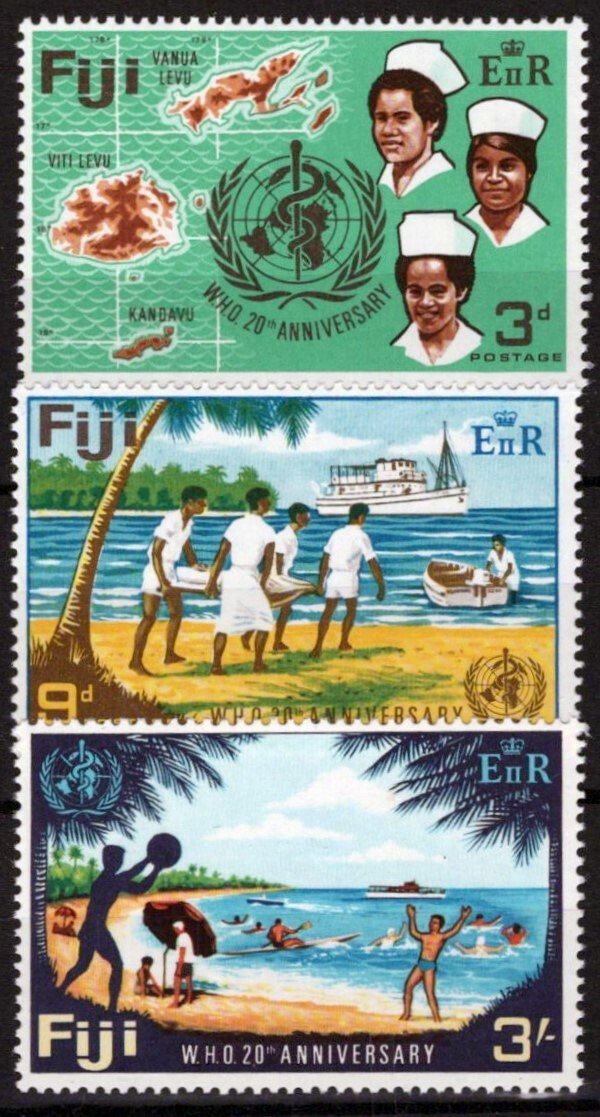 Fiji 257-259 MNH WHO Emblem Nurses Medical ZAYIX 051023SM13M