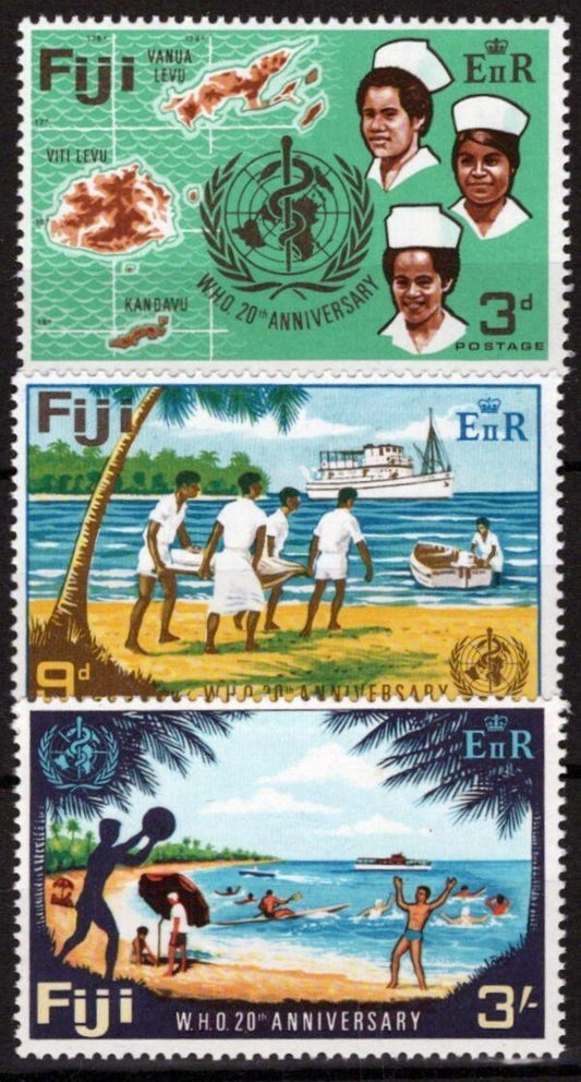 Fiji 257-259 MNH WHO Emblem Nurses Medical ZAYIX 051023SM13M