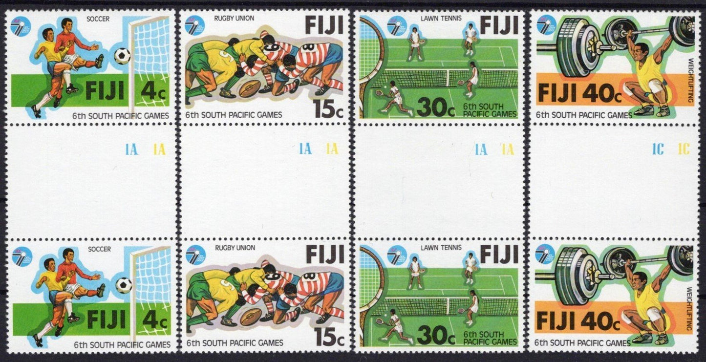 Fiji 405-408 MNH Gutter Pairs South Pacific Games Sports Soccer ZAYIX 051023SM22