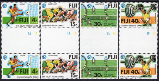 Fiji 405-408 MNH Gutter Pairs South Pacific Games Sports Soccer ZAYIX 051023SM22