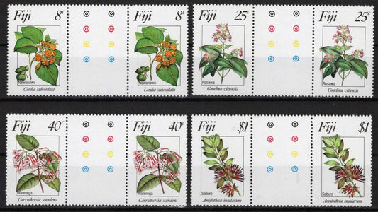 Fiji 495-498 MNH Gutter Pairs Flowers Plants Nature ZAYIX 051023SM35M