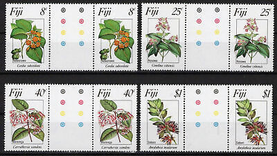 Fiji 495-498 MNH Gutter Pairs Flowers Plants Nature ZAYIX 051023SM35M