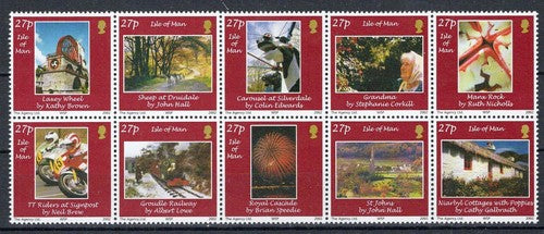 Isle of Man 966 MNH Photographs Landmarks Motorcycles ZAYIX 1223M0131M