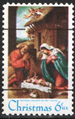 US 1414a MNH 1971 Christmas Nativity Holy Family Art Precancel ZAYIX 021823S01M
