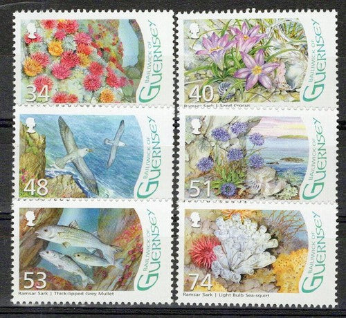 Guernsey 972-977 MNH Nature Plants Wetlands Flowers ZAYIX 1223M0143M