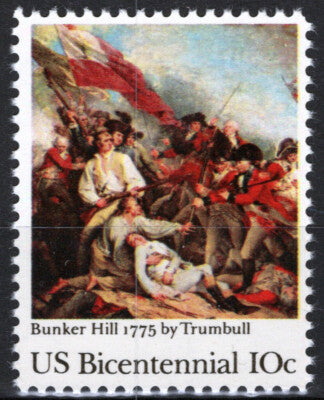 US 1564 MNH 1975 Battle of Bunker Hill Painting Revolution ZAYIX 021823S09M