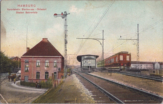 Hamburg Blankenese Ohlsdorf suburban train station c 1913 ZAYIX 060522SM129