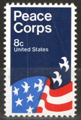 US 1447 MNH 1972 Peace Corps Flag & Birds ZAYIX 021823S14M