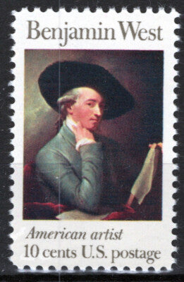 US 1553 MNH 1975 American Artist Benjamin West Painting ZAYIX 021823S18M