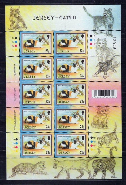 Jersey 1049-1054 MNH Domestic Cats Pets Animals ZAYIX 1223L0020M