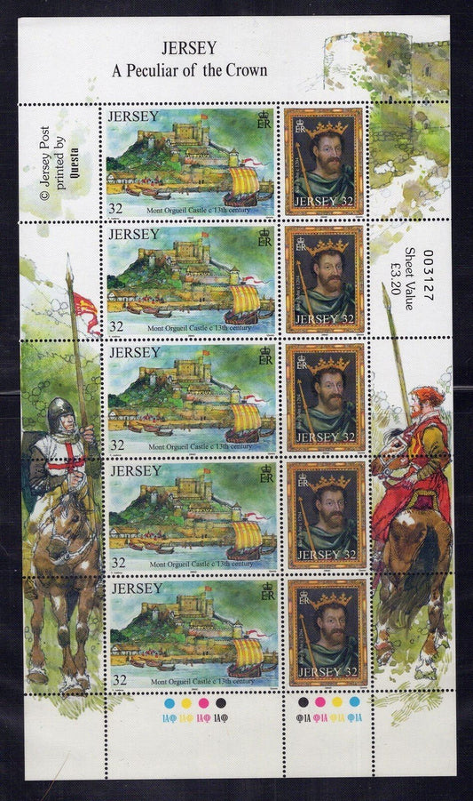 Jersey 1131-1133 MNH Mont Orgueil Castle Monarchs Royalty ZAYIX 1223L0023M
