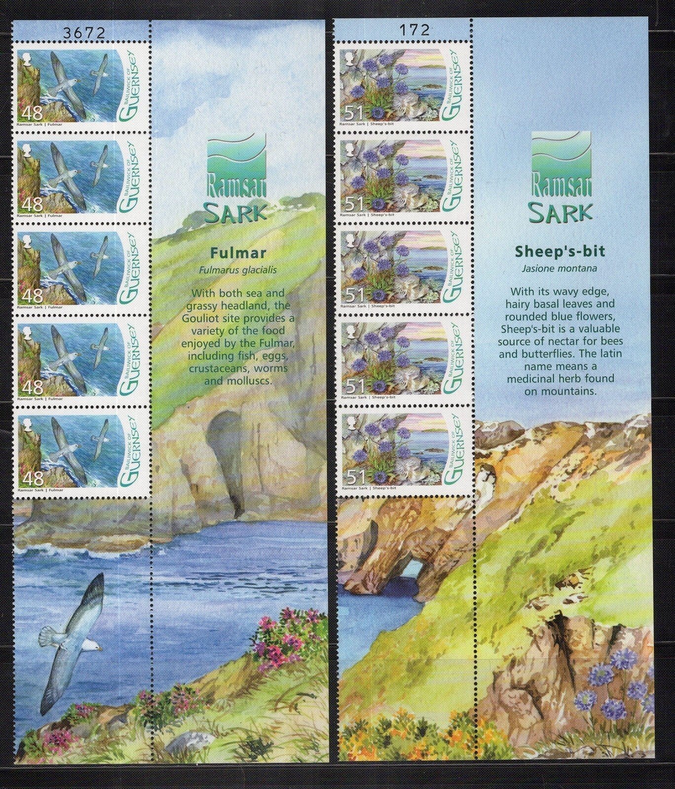 Guernsey 972-977 MNH Nature Wetlands Fish Birds Marine Life ZAYIX 1223L0018