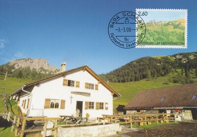 Liechtenstein Maximum Card FDC Mountain Scene, House ZAYIX 1224A0060