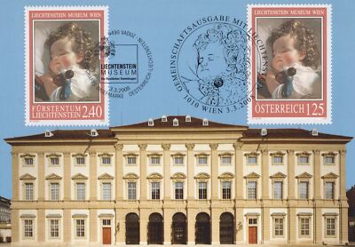 Liechtenstein Maximum Card FDC Painting Joint Austria Zayix Stamps ZAYIX 1224A0062