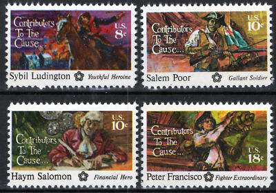 US 1559-1562 MNH American Revolution Contributors to the Cause ZAYIX 021823S06M