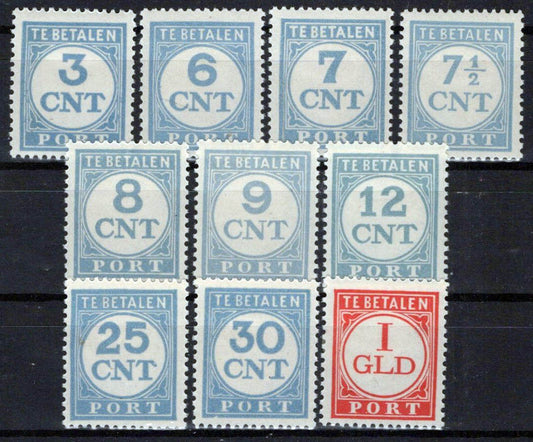 Netherlands J61//J71 MH Postage Due Numerals Zayix Stamps 0225S0364