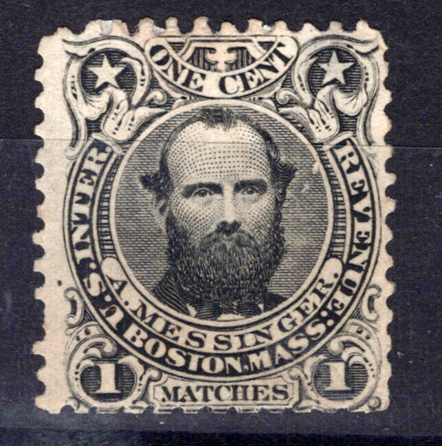 US Revenue Match Stamps RO133d F sound A. Messinger ZAYIX 0924MAR133