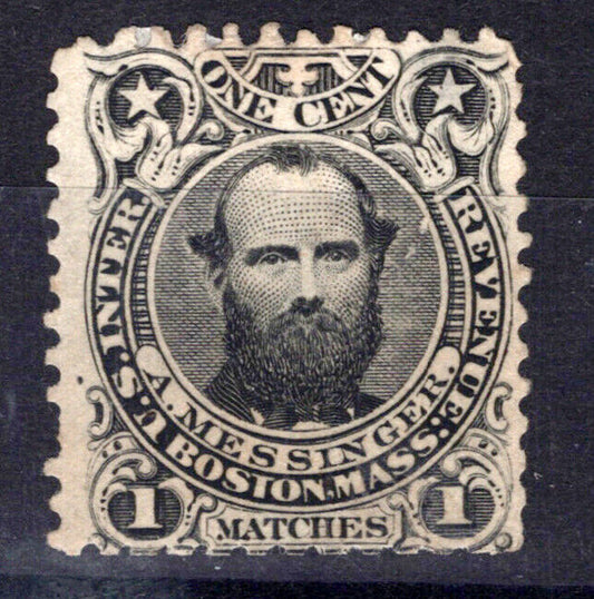 US Revenue Match Stamps RO133d F sound A. Messinger ZAYIX 0924MAR133