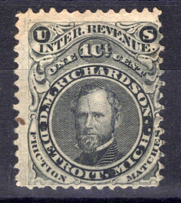 US Revenue Match Stamps RO155b F sound, DM Richardson ZAYIX 0924MAR138