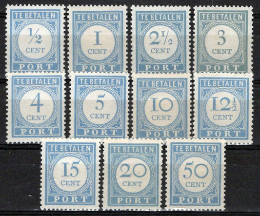 Netherlands J44//J60 MH Postage Due Numerals Zayix Stamps 0225S0363