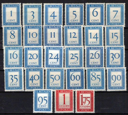 Netherlands J80-J106 MH Postage Due Numerals Zayix Stamps 0225S0369