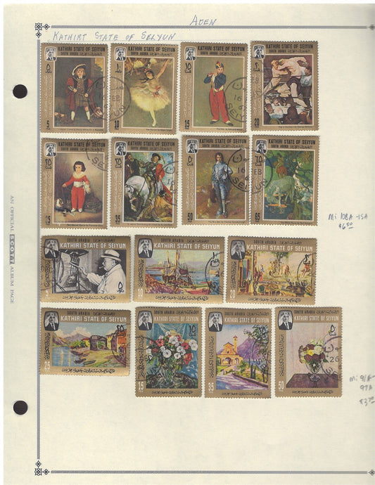 Aden & States Stamp Collection Zayix Stamps 062923-L33
