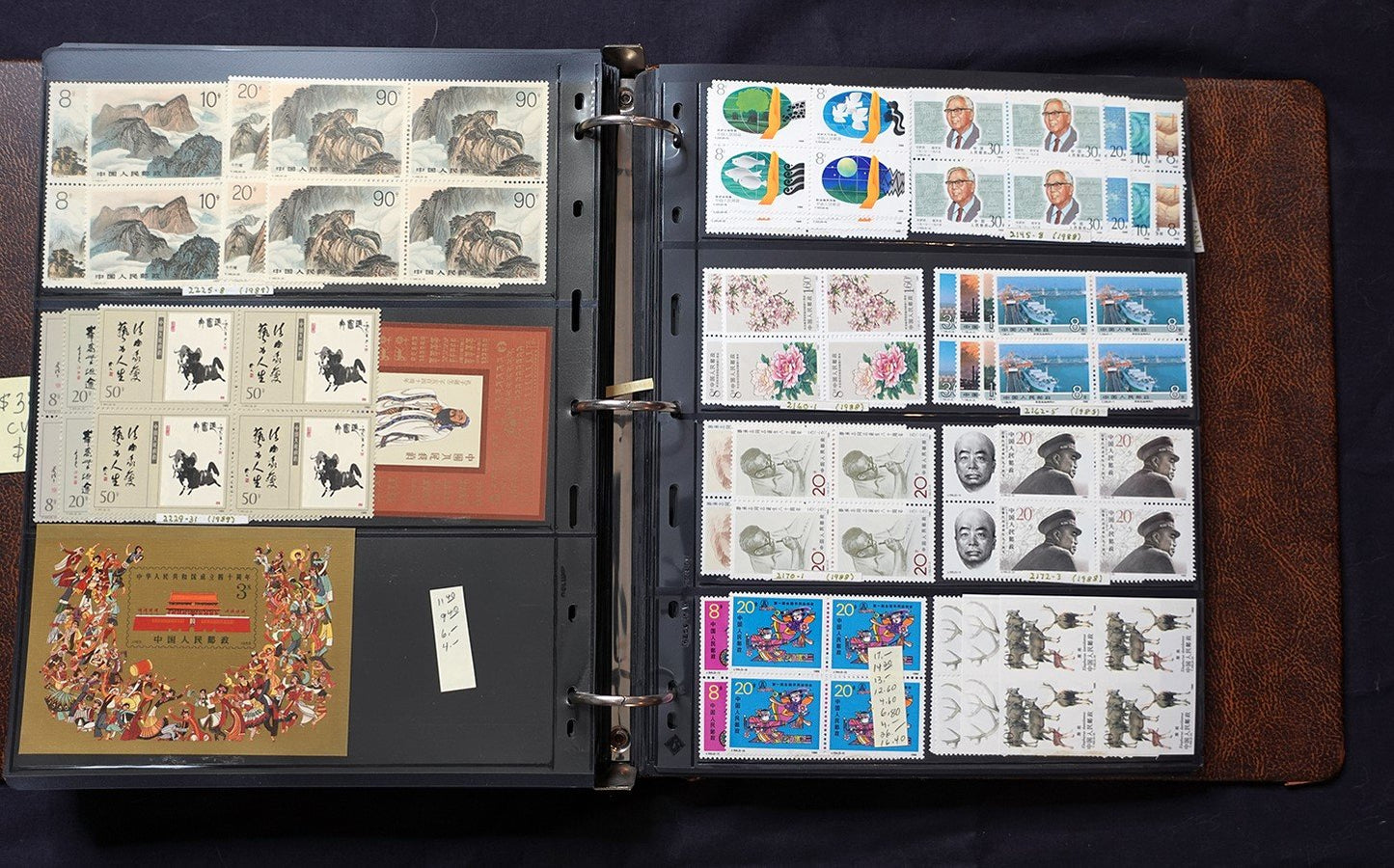 China PRC Stamp Collection MNH Blocks/Souvenir Sheets 1982-1996 CV $3800+ ZAYIX