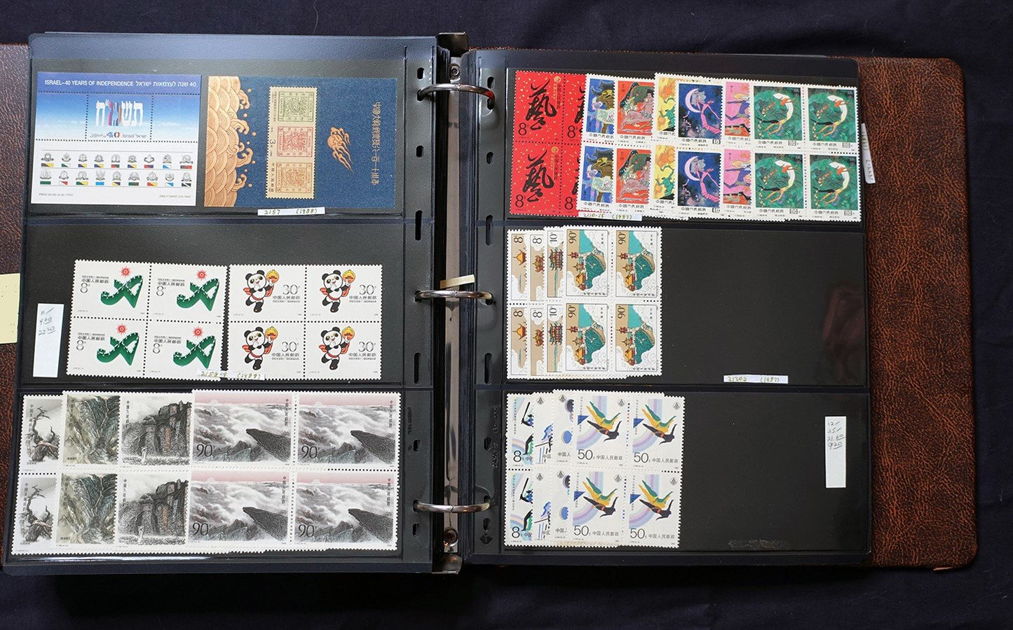 China PRC Stamp Collection MNH Blocks/Souvenir Sheets 1982-1996 CV $3800+ ZAYIX