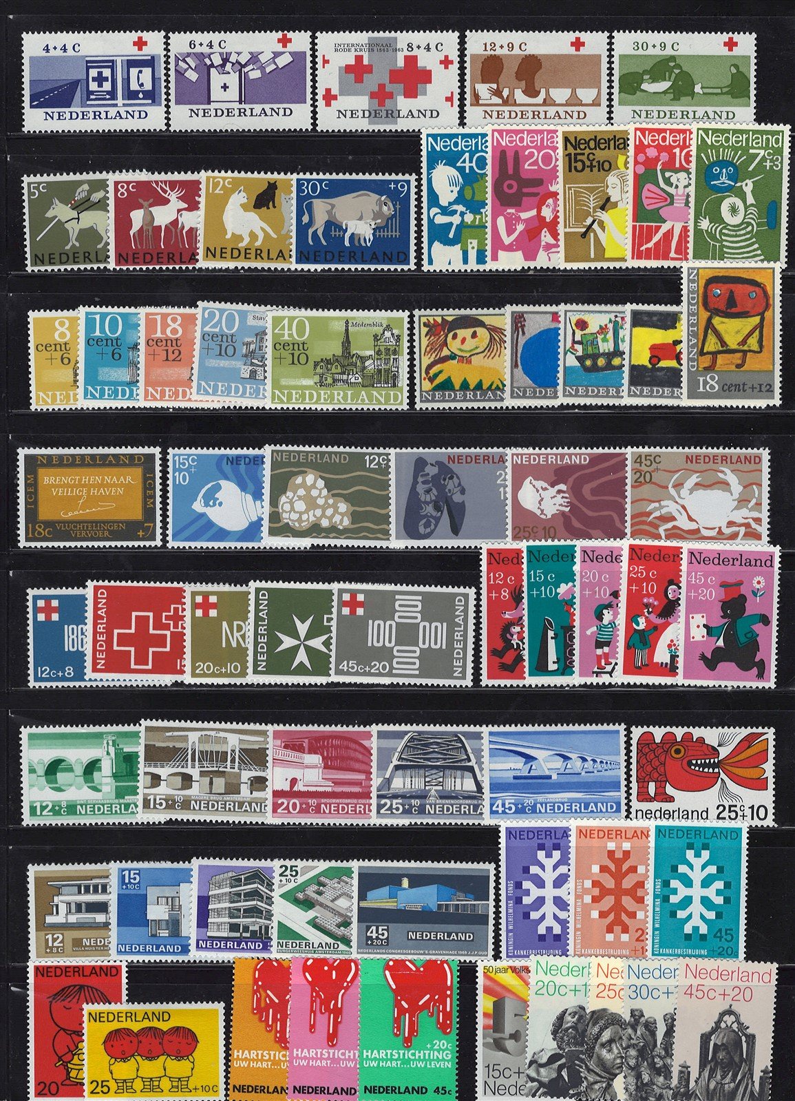 Netherlands Mint Semi-Postal Collection of 231 Zayix Stamps 0425L0002